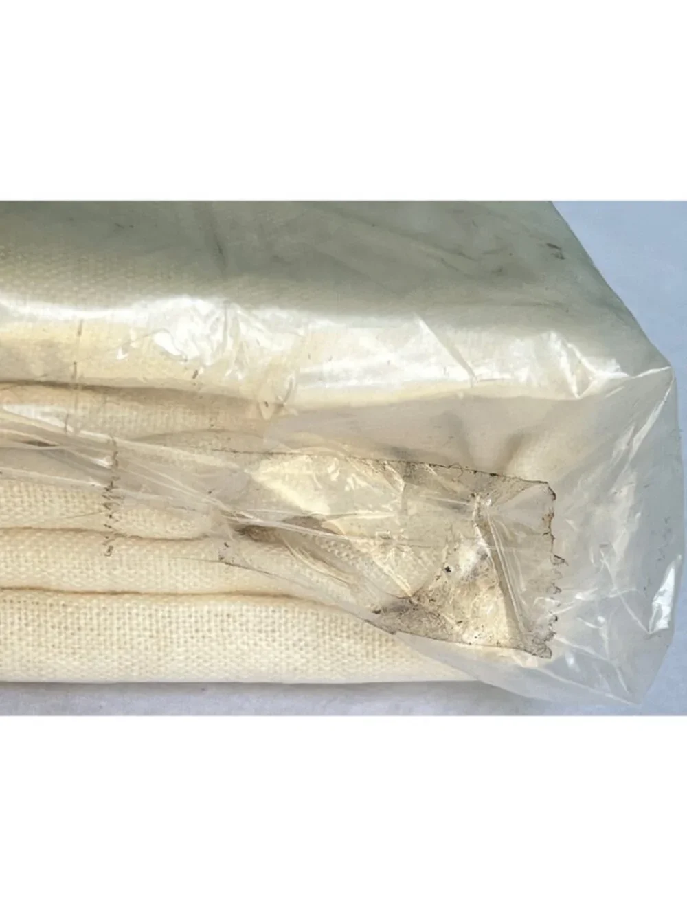 Pair of Crate & Barrel Lined Linen Curtain Panels Ivory & Storm 52